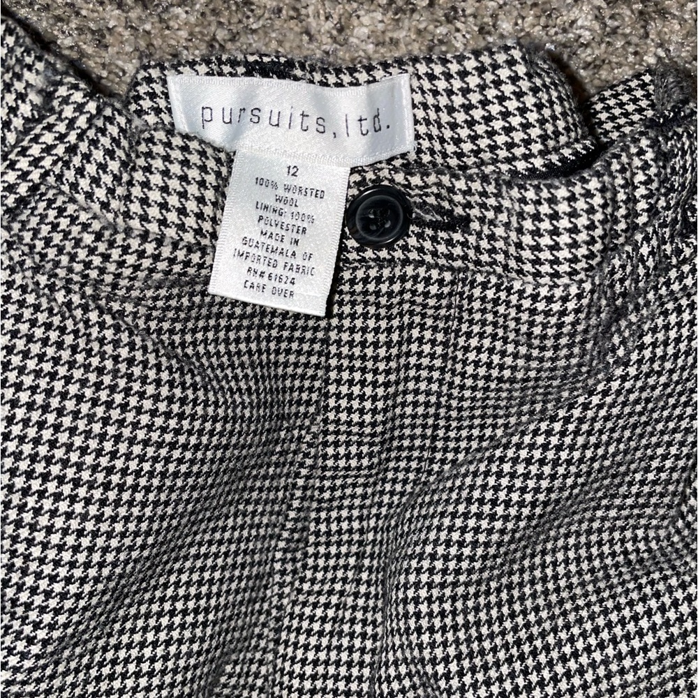 Women’s wool black & white dress pants